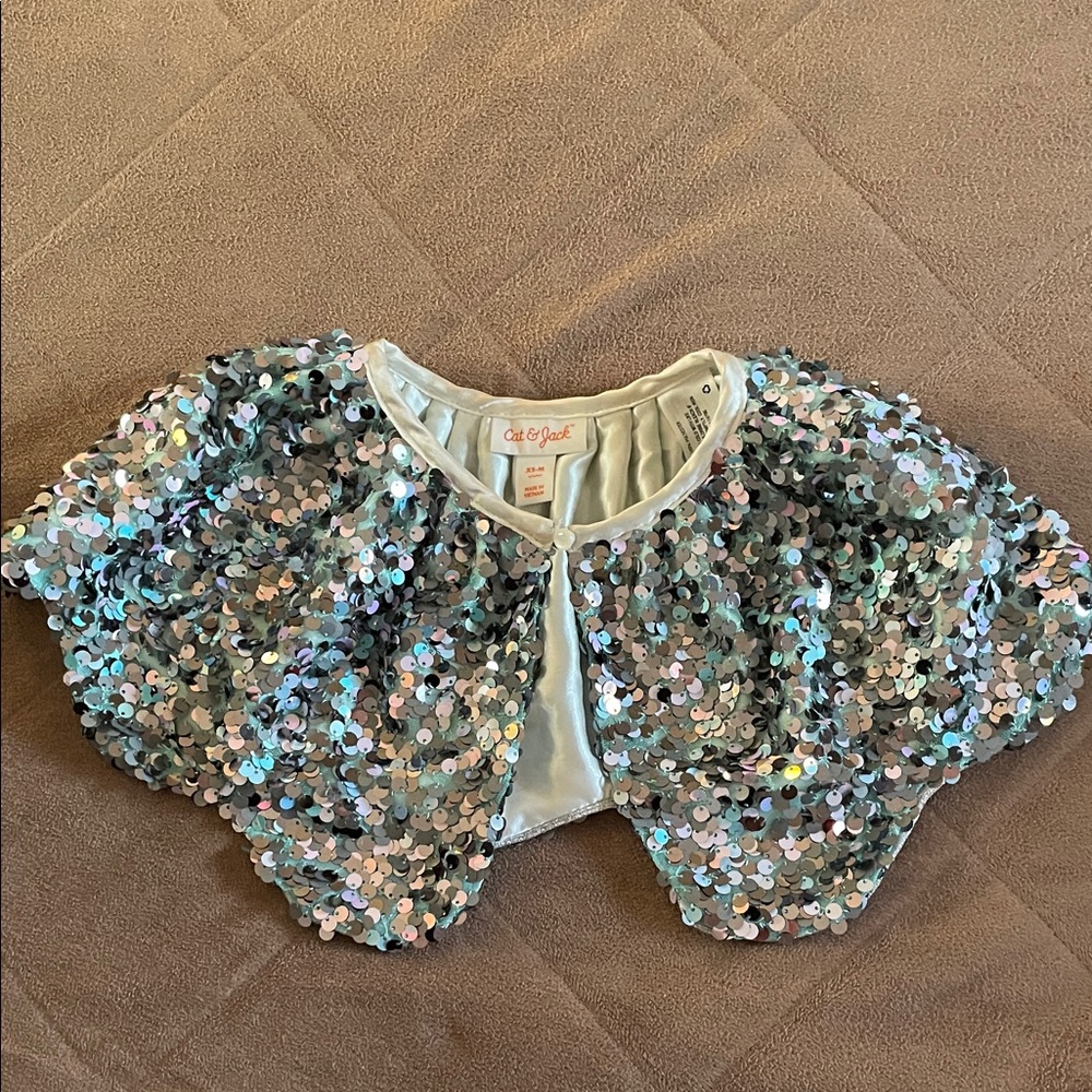Cat & Jack Glittering Sequin Shrug Size XS-M